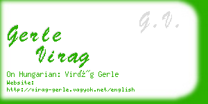 gerle virag business card